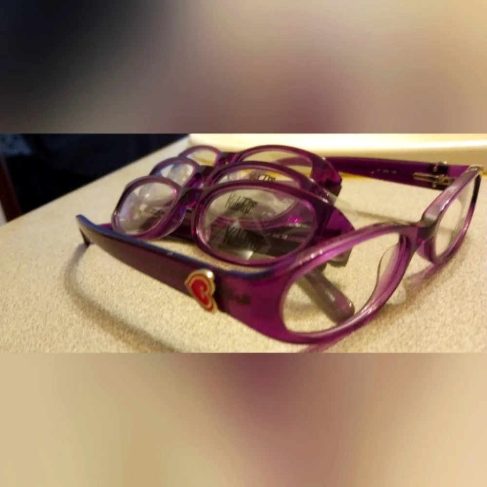 Set of 4- Kids Tuff Girls purple Pink Heart Frames NEW!